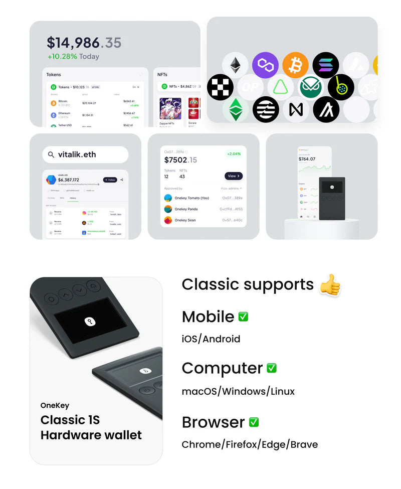 Onekey Hardware-Wallets: OneKey Classic 1S Pure | VAULTERY